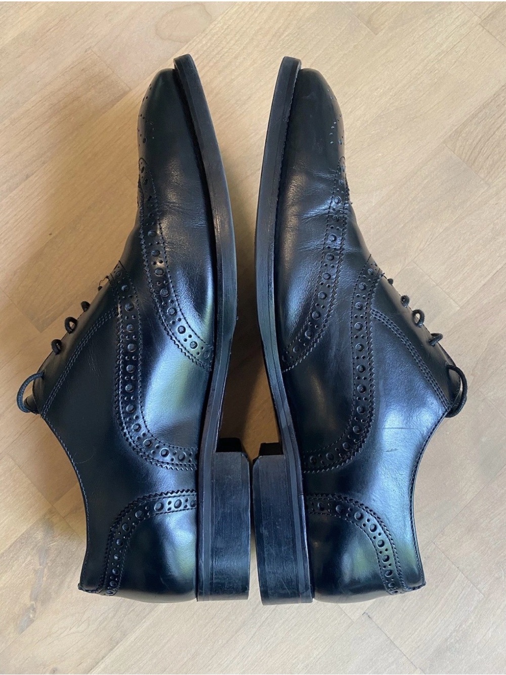 To Boot New York Adam Derrick Mens Black Wingtip Oxford Dress Shoes Italy 11.5 - Picture 5 of 11